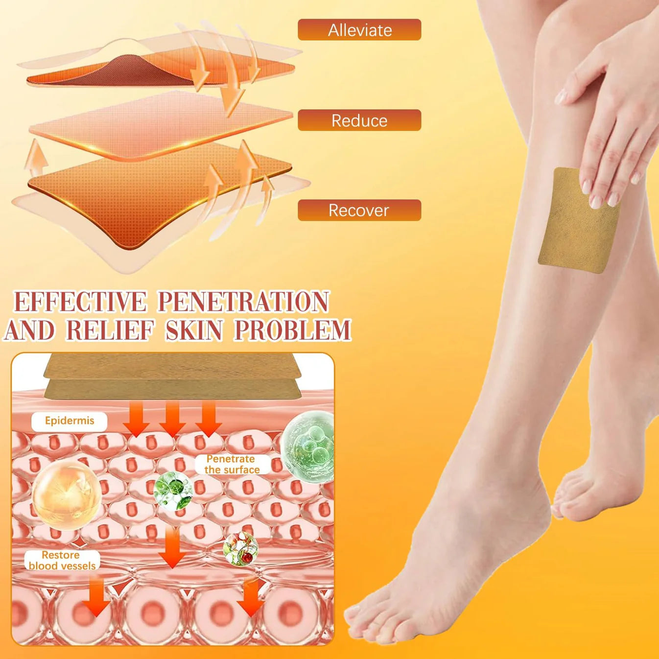 VeinRelief™ Herbal Therapy Patches Pack of 12 Pcs