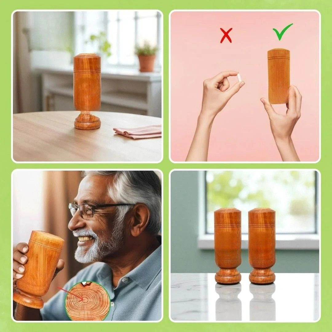 🌿 Ayurvedic Wooden Glass™ With FREE BONUS EBOOK INCLUDED