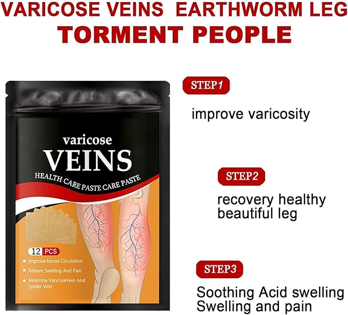 VeinRelief™ Herbal Therapy Patches Pack of 12 Pcs
