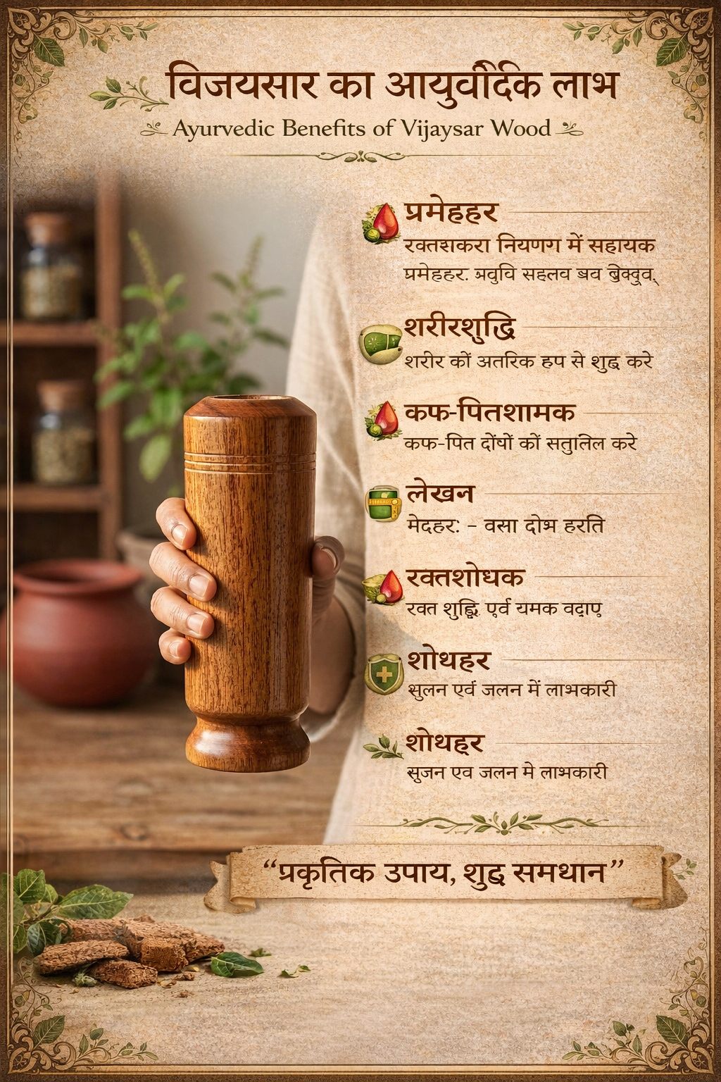 🌿 Ayurvedic Wooden Glass™ With FREE BONUS EBOOK INCLUDED